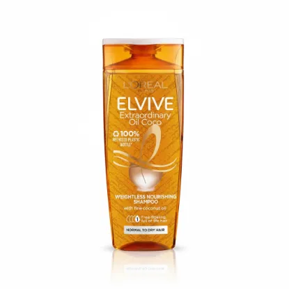 Loreal Elvive Extraordinary Oil Weightless Nourishing Shampoo With Fine Coconut Oil - 400ml এর ছবি