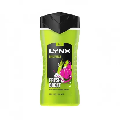Lynx 3 in 1 Epic Fresh Boost Body Face & Hair Wash with Grapefruit & Tropical Pineapple এর ছবি