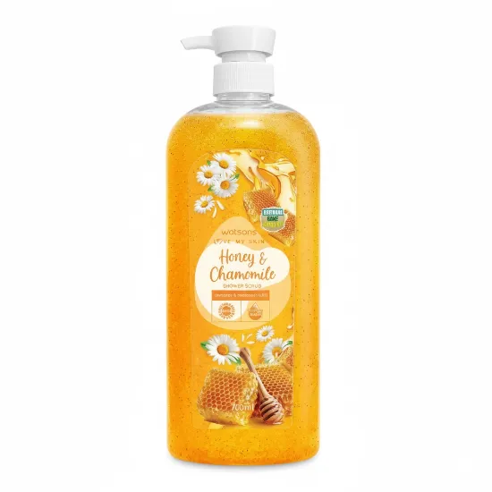 Watsons Honey and Chamomile Shower Scrub - 700ml এর ছবি